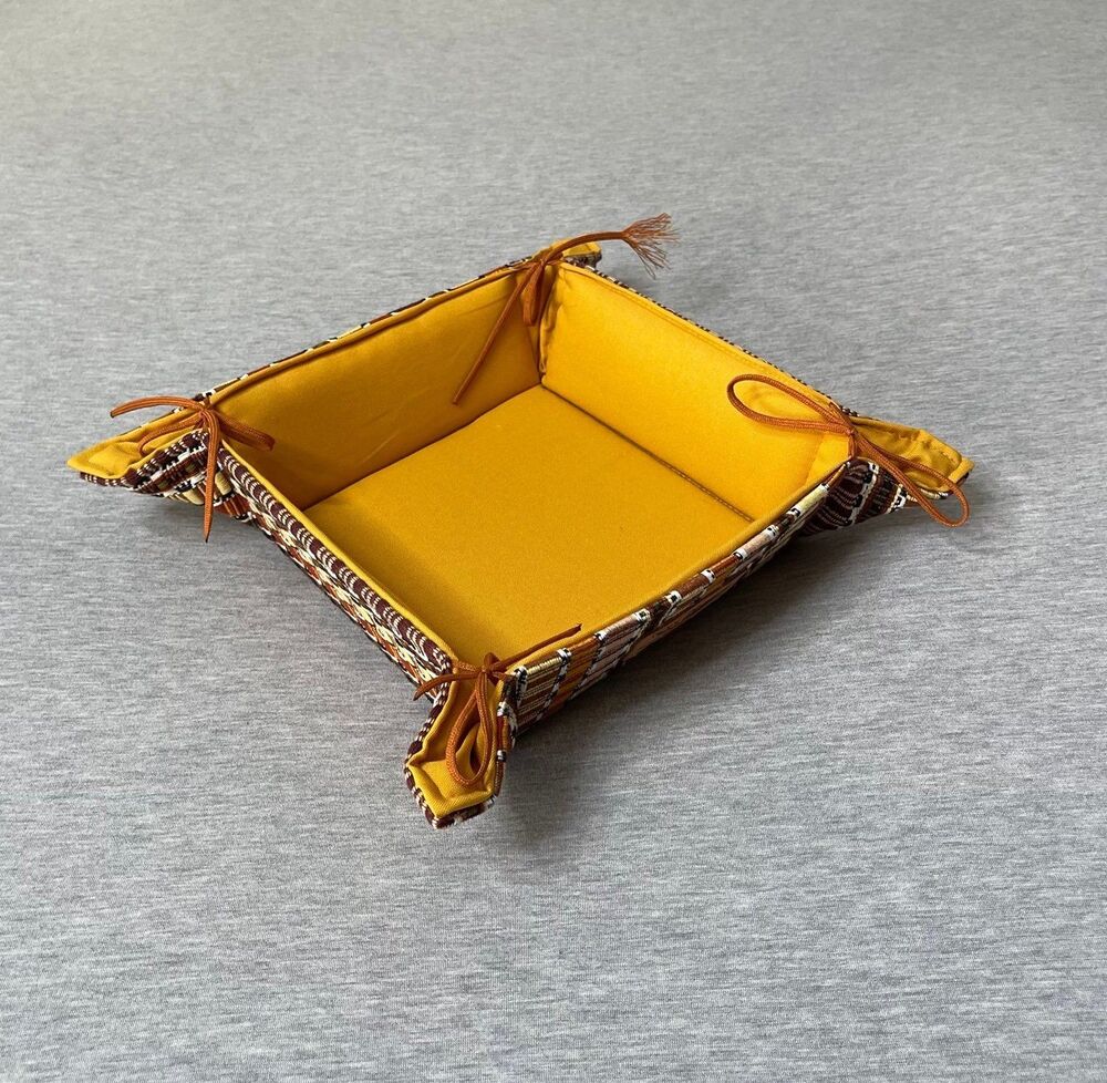 Guatemala Boutique Yellow Tribal Provencal Bread Basket